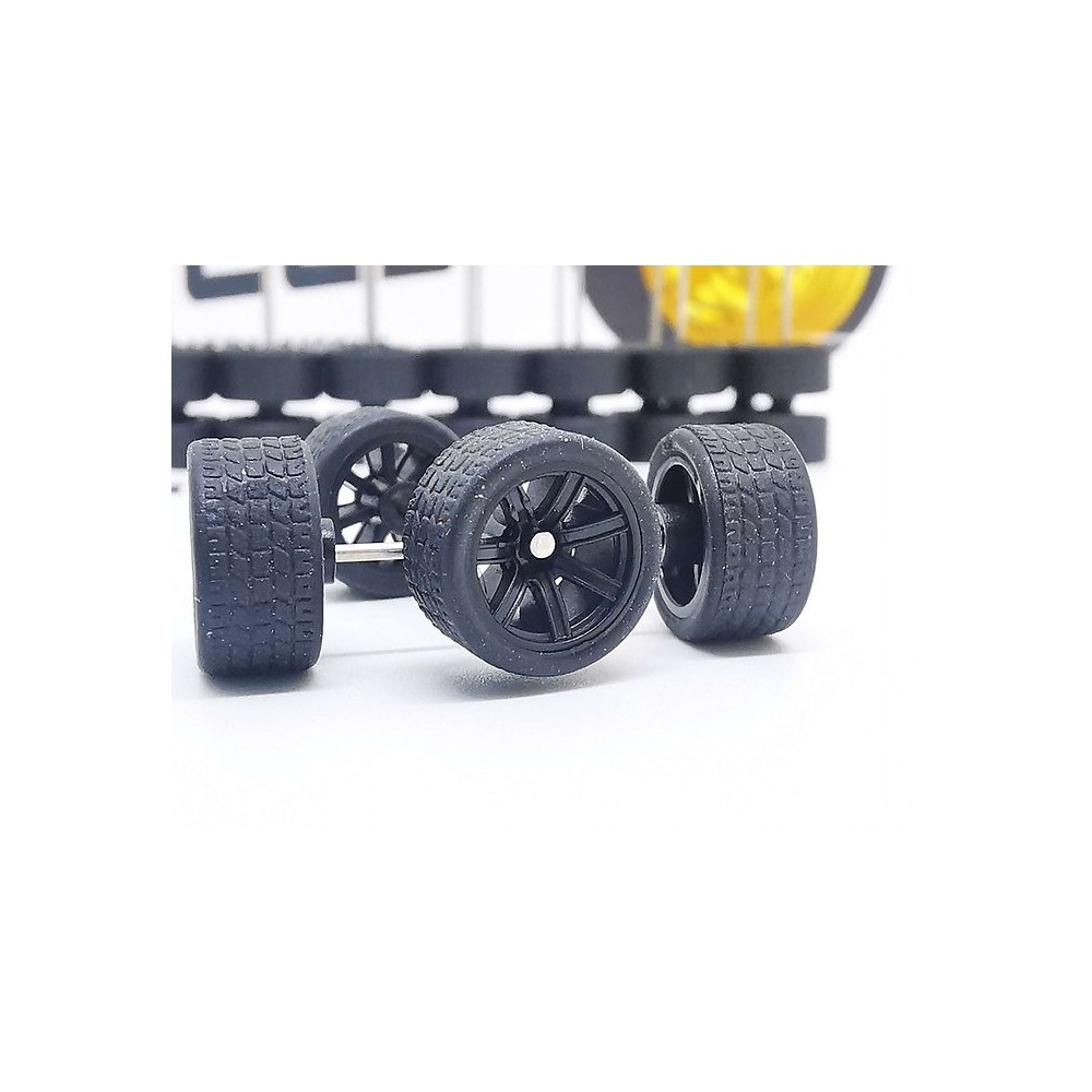 10 Set Di Ruote Samed Wheels Gasser Style USA EDITION #97X2 - Scala 1:64, Cromate - Foto 3