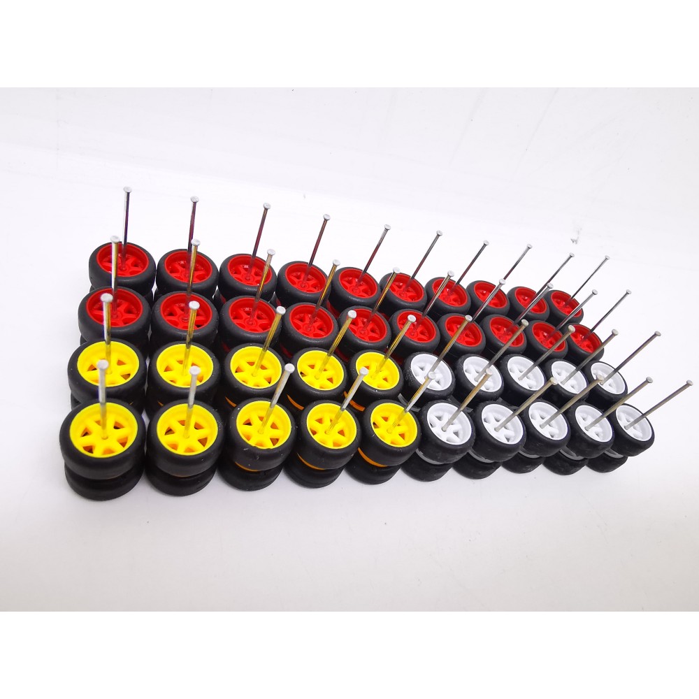 20 Set Di Ruote Samed Wheels 6 Raggi – Color Mix – Scala 1:64 – Confezione Originale - Foto 6