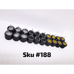 10 Set Jaguar Off Road Tire XL 16mm Size Mix Rim White Lettering 188