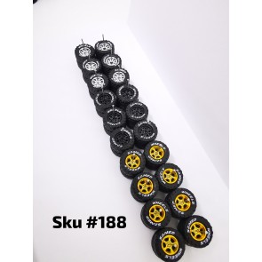10 Set Jaguar Off Road Tire XL 16mm Size Mix Rim White Lettering 188