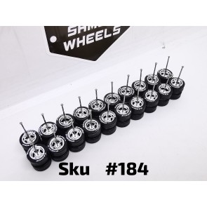 10 SET Samed Wheels  American 10mm Chrome Rim Black Tire With Lettering  184