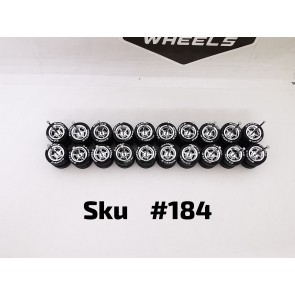 10 SET Samed Wheels  American 10mm Chrome Rim Black Tire With Lettering  184