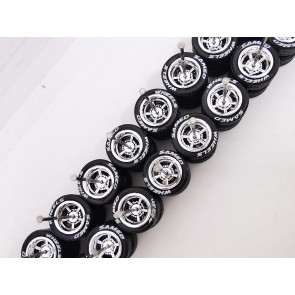 10 SET Samed Wheels  American 10mm Chrome Rim Black Tire With Lettering  184