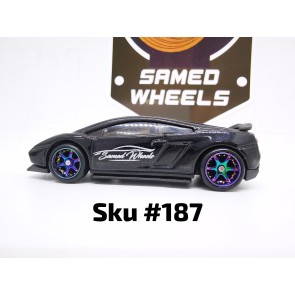10 SET Samed Wheels 6 Spoke Mix 10mm Rim Jdm Plain Black Tire 187