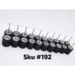 10 SET Samed Wheels American 10mm Chrome Rim Black Tire  192