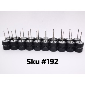 10 SET Samed Wheels American 10mm Chrome Rim Black Tire  192