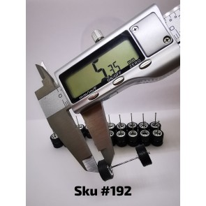 10 SET Samed Wheels American 10mm Chrome Rim Black Tire  192