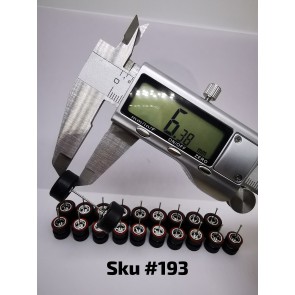 10 SET Samed Wheels Dragster American Chrome Rim Black Tire with Red Line  193