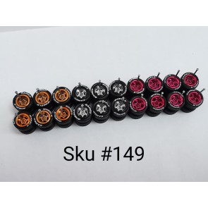 10 Set Samed Wheels 5 Bolt 10mm Color/Rim MIX
