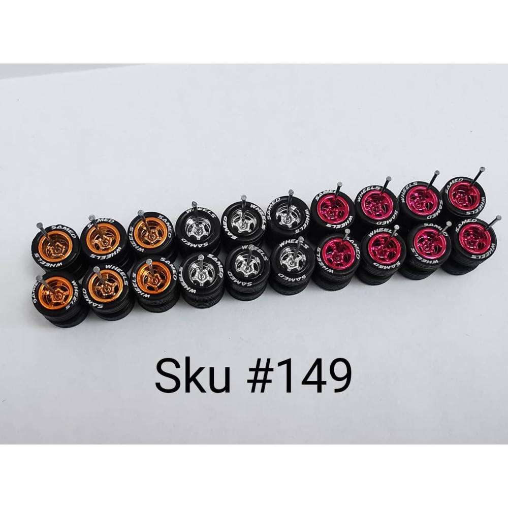10 Set Samed Wheels 5 Bolt 10mm Color/Rim MIX