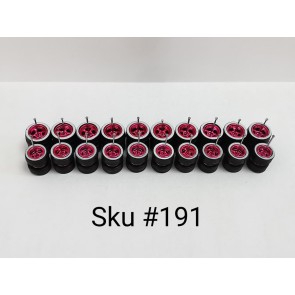 10 SET Samed Wheels 5 Bolt Pink Ring 10/12mm Rim 191