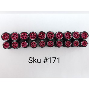 10 Sets 5 Bolt Color Pink 10/12mm White Lettering Tire