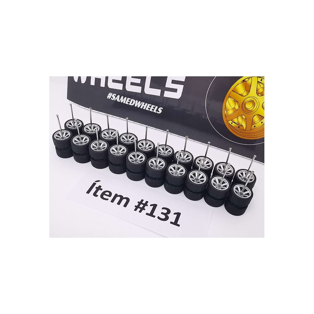10 Set ECO Samed Wheels 7 Spoke Polished Grey Rim